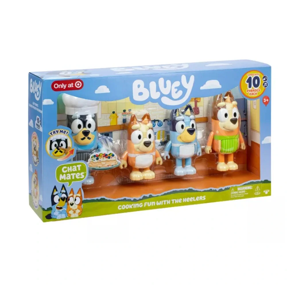 Bluey Let's Play Chef Chat Mates Figure Dinner Time Heeler: Interactive NWT